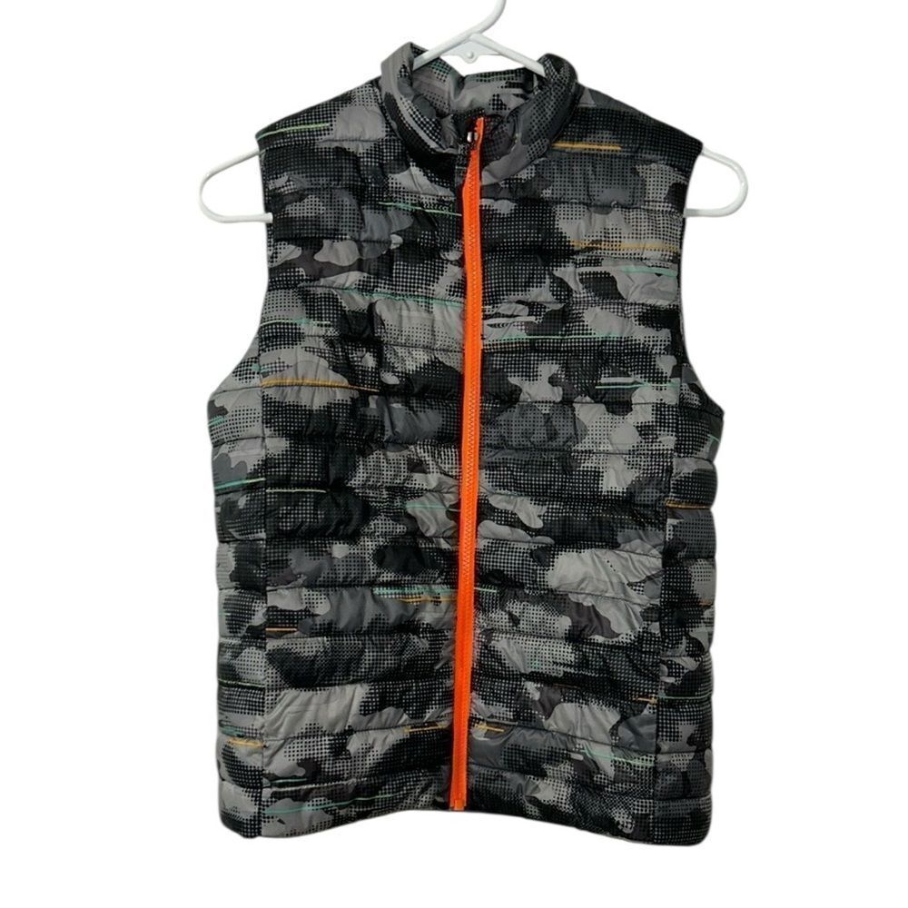 Lands’Ends Camouflage Gray & Black Lightweight Vest (Size Large 10-12)